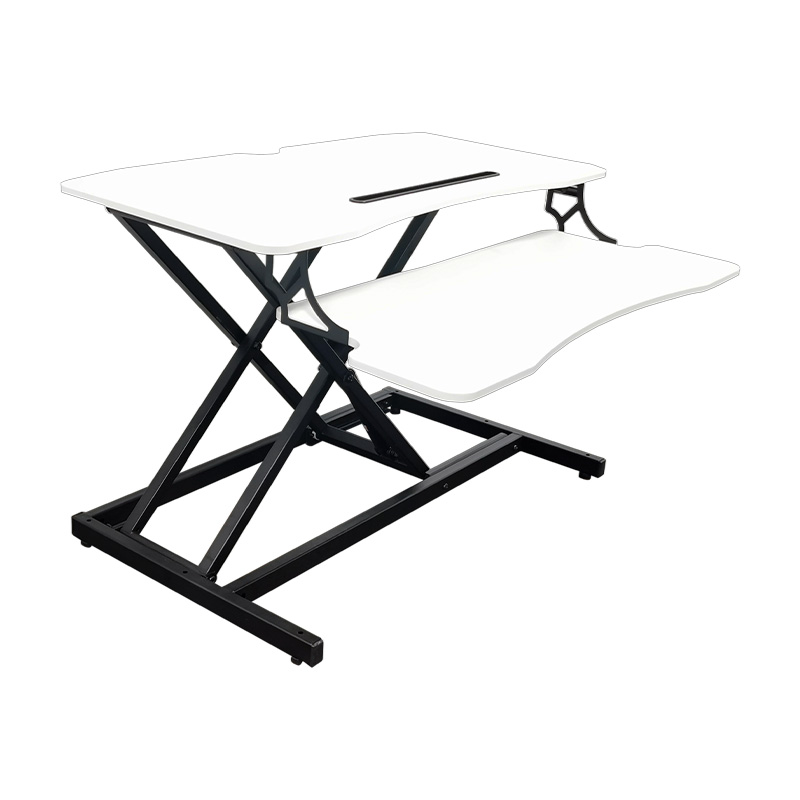 RXD1-2 Dengan Papan Kekunci Dulang Monitor Penaik Papan Cip Desktop Penukar Meja Berdiri Boleh Laras Tinggi Pneumatik